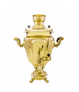 Samovar on coal, charcoal, firewood 7 liters "A glass with facets"