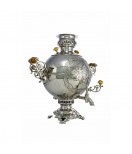 Samovar on coal, charcoal, firewood 7 liters "Troika"