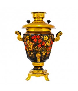 Samovar electric 3 liters "Cone" hand-painting "Classical Khokhloma"  Samovar electric 3 liters "Cone" hand-painting "Classical Khokhloma"