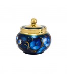 Samovar electric 3 liters "Tula" in the set for tea drinking "Zhostovo on blue" hand-painting 