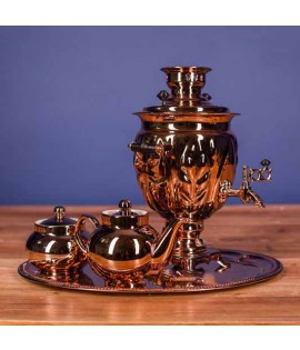 Samovar electric 3 liters "Tula" copperplated  Samovar electric 3 liters "Tula" copperplated