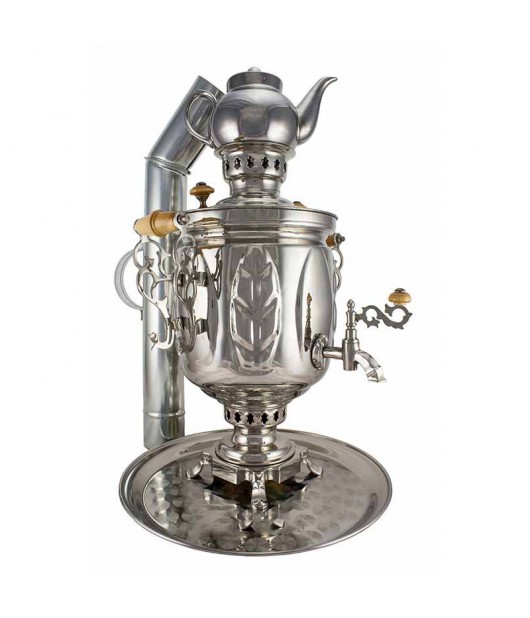 Samovar on coal, charcoal, firewood 5 liters "Exclusive" in a set of "Present"