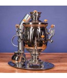 Samovar on coal, charcoal, firewood 5 liters "Exclusive" in a set of "Present"