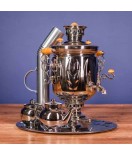 Samovar on coal, charcoal, firewood 5 liters "Exclusive" in a set of "Present"