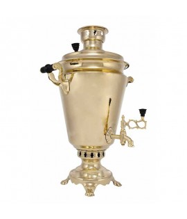 Samovar on coal, charcoal, firewood 7 liters "Traditional" in the set "Gift"