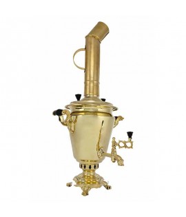 Samovar on coal, charcoal, firewood 7 liters "Traditional" in the set "Gift"