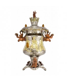 Samovar on coal, charcoal, firewood 5 liters "Hunting trophy"