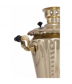 Samovar on coal, charcoal, firewood 5 liters "Pigtail" in the set of "Present" Samovar on coal, charcoal, firewood 5 liters "Pigtail" in the set of "Present"