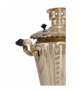 Samovar on coal, charcoal, firewood 5 liters "Pigtail" in the set of "Present"