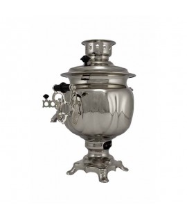 Samovar electric 3 liters "Round" silver  Samovar electric 3 liters "Round" silver