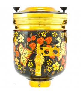 Samovar electric 3 liters "Bank" hand-painting "Classic Khokhloma"  Samovar electric 3 liters "Bank" hand-painting "Classic Khokhloma"