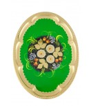 Samovar electric 3 liters "Bank" in the set "Camomiles" hand-painting 