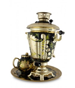 Samovar electric in set, "Gold Rooster" 3 liters