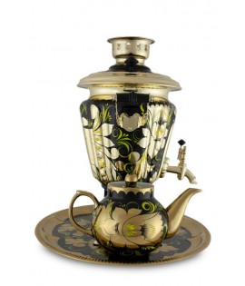 Samovar electric in set, "Gold Rooster" 3 liters Samovar electric in set, "Gold Rooster" 3 liters