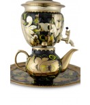 Samovar electric in set, "Khohloma Gold Rooster" 3 liters